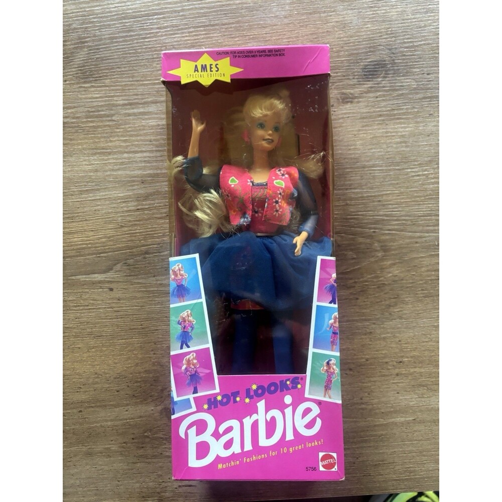 1991 Hot Looks Barbie Ames Special Edition #5756 Vintage Mattel Doll In Box